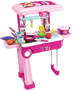 Trolley Kitchen Set Little Chef 2 in 1 PINK