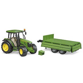 BRUDER John Deere 5115 M with tipping trailer