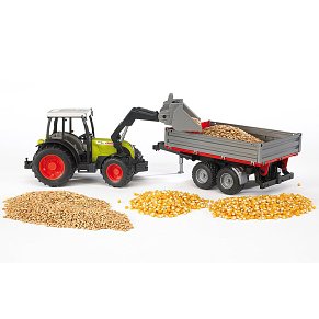BRUDER Claas Nectis 267 F with Tipping trailer