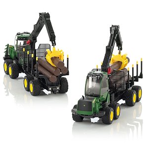 BRUDER John Deere 1210E Forwarder with 4 trunks and grab