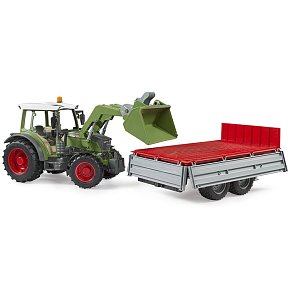 BRUDER Fendt Vario 211 with frontloader and tipping trailer