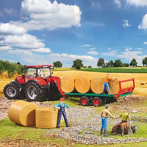 BRUDER Bale transport trailer with 8 round bales