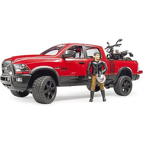 BRUDER Διπλοκάμπινο Ram με μηχανή Ducati off road και αναβάτη