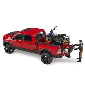 BRUDER Διπλοκάμπινο Ram με μηχανή Ducati off road και αναβάτη