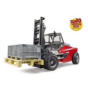 BRUDER Ανυψωτικό Linde HT160 με παλέτα και 3 κλουβιά