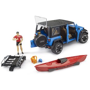 Bruder Jeep Wrangler Rubicon με Καγιάκ & Φιγούρα Καγιάκερ