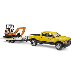 Bruder RAM Power Wagon με Τρέιλερ & Μίνι Εκσκαφέα 1:16