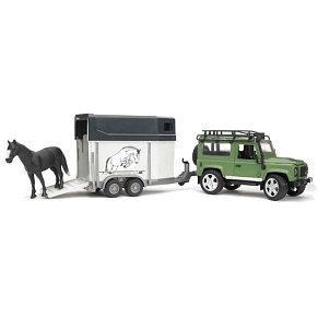 BRUDER Τζιπ Land Rover με τρέιλερ μεταφοράς αλόγων