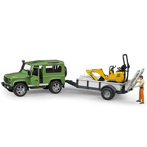 BRUDER Land Rover με καρότσα & μίνι εκσκαφέα