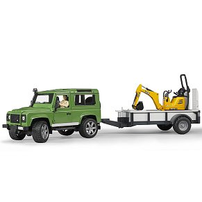 BRUDER Land Rover με καρότσα & μίνι εκσκαφέα