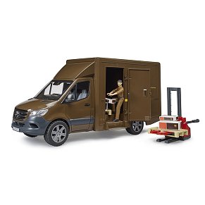BRUDER Φορτηγάκι Mercedes Benz Sprinter UPS με οδηγό και ανυψωτικό