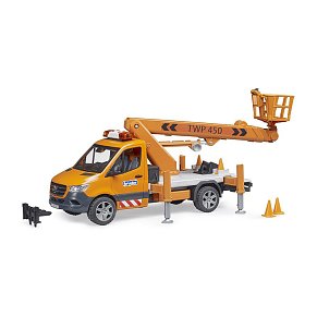 BRUDER Mercedes Benzs Sprinter Φορτηγάκι με πλατφόρμα ανύψωσης
