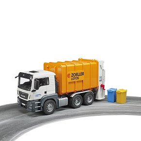 BRUDER MAN TGS Side loading garbage truck