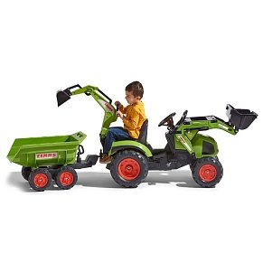 FALK Claas backhoe Τρακτέρ με Εκσκαφέα and Maxi tilt Καρότσα