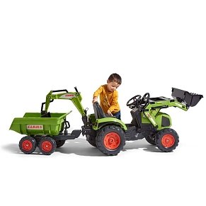 FALK Claas backhoe Τρακτέρ με Εκσκαφέα and Maxi tilt Καρότσα