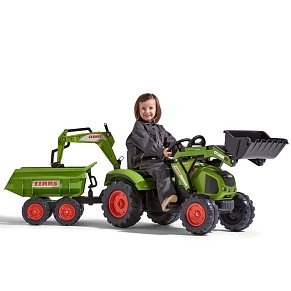 FALK Claas backhoe Τρακτέρ με Εκσκαφέα and Maxi tilt Καρότσα