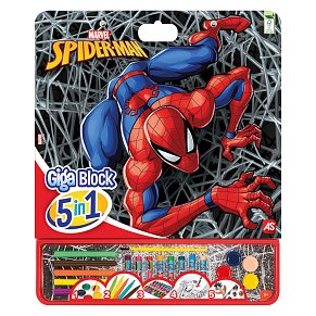 Giga Block Σετ Ζωγραφικής Marvel Spiderman 5 Σε 1 Για 3+ Χρονών