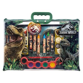 Σετ Ζωγραφικής Διάφανη Τσάντα Jurassic World