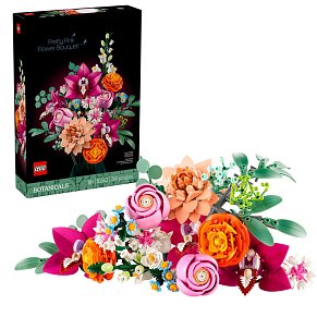 LEGO Icons Botanical Collection Pretty Pink Flower Bouquet 10342 – 749 Pieces