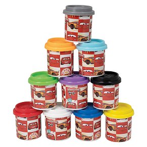 Disney Cars Dough Set With 10 Pots And 3D Caps 500gr
