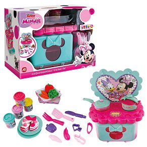 Disney Minnie Dough Kitchen Playset With 4 Pots And 3D Caps 200gr