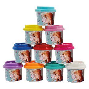 Πλαστελίνη Disney Frozen Σακουλάκι Με 10 Βαζάκια Και Καπάκια Καλουπάκια 280gr