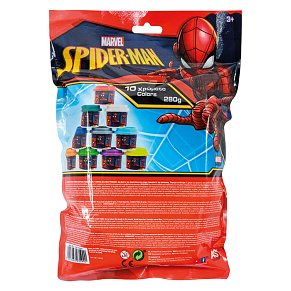 Πλαστελίνη Marvel Spiderman Σακουλάκι Με 10 Βαζάκια Και Καπάκια Καλουπάκια 280gr