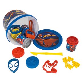Spiderman Bucket With 4 Pots - 3D Caps & 8 Tools