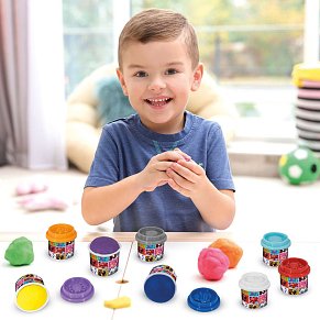 Dough Marvel Spiderman Set With 10 Pots And 3D Caps 500gr