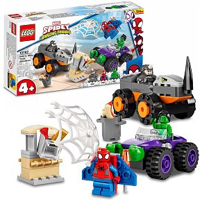 LEGO Super Heroes Spidey And His Amazing Friends Hulk vs. Rhino Truck Showdown
