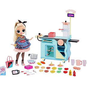 LOL Surprise OMG To-Go Diner Playset with 45+ Surprises and Exclusive Fashion Doll