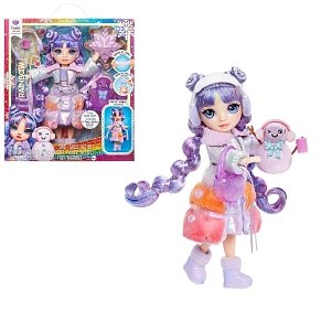 Rainbow High Winter Wonderland Violet Doll with Magic Snow & Snowman Kit