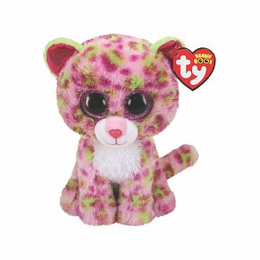 TY Beanie Boos Lainey Plush Leopard Pink 15cm