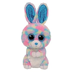 TY Beanie Boos Hops Plush Rabbit Blue Multicolor 15cm