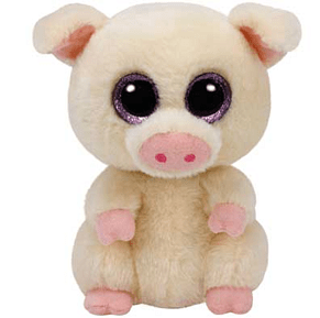 TY Beanie Boos Piggley Plush Pig Pink 15cm