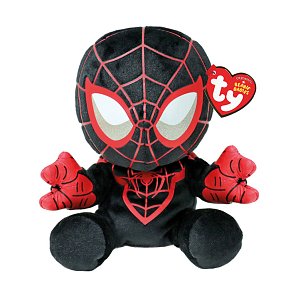 TY Beannie Babies Miles Morales Plush Black 15cm