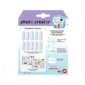 10 Ρολά Φωτογραφικό Χαρτί Photo Creator Instant Camera