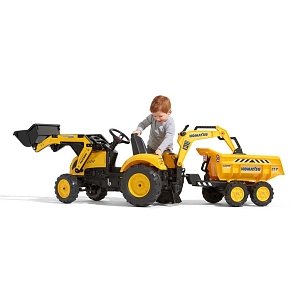FALK Komatsu backhoe Τρακτέρ με Εκσκαφέα and Maxi tilt Καρότσα