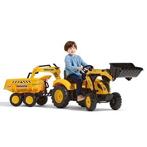 FALK Komatsu backhoe Τρακτέρ με Εκσκαφέα and Maxi tilt Καρότσα