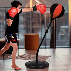 Παιδικό Σετ Boxing Speed Ball με Ρυθμιζόμενη Βάση & Γάντια