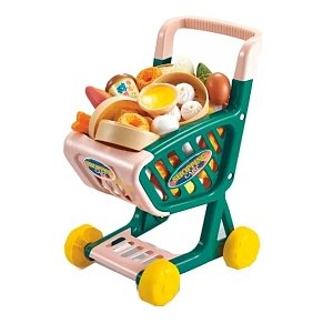 Παιδικό Καρότσι Supermarket με Αξεσουάρ 46 Τεμάχια