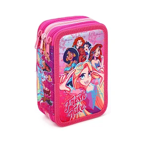 Children's Pencil Case 3 zipper Princess