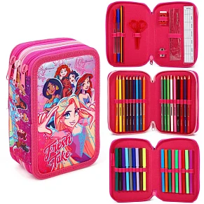 Children's Pencil Case 3 zipper Princess