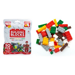Σακουλάκι Block Tech Building Blocks 50τεμ. Κόκκινο