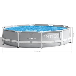 Intex Prism Frame Πισίνα 366x76εκ με Αντλία Φίλτρου