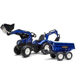FALK New Holland backhoe Τρακτέρ με Εκσκαφέα and Maxi tilt Καρότσα