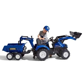 FALK New Holland backhoe Τρακτέρ με Εκσκαφέα and Maxi tilt Καρότσα