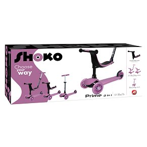 Shoko Παιδικό Πατίνι Πολυμορφικό 3 Σε 1 Σε Ροζ Χρώμα