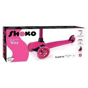 Shoko Παιδικό Πατίνι Go Fit Με 3 Ρόδες Σε Ροζ Χρώμα