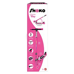 Shoko Παιδικό Πατίνι Flex Pro Με 2 Ρόδες Σε Φούξια Χρώμα Για 5+ Χρονών